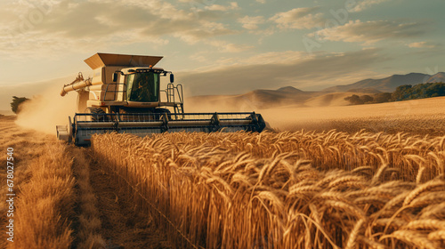 Fields of Plenty: Wheat Harvest Tapestry, Generative AI
