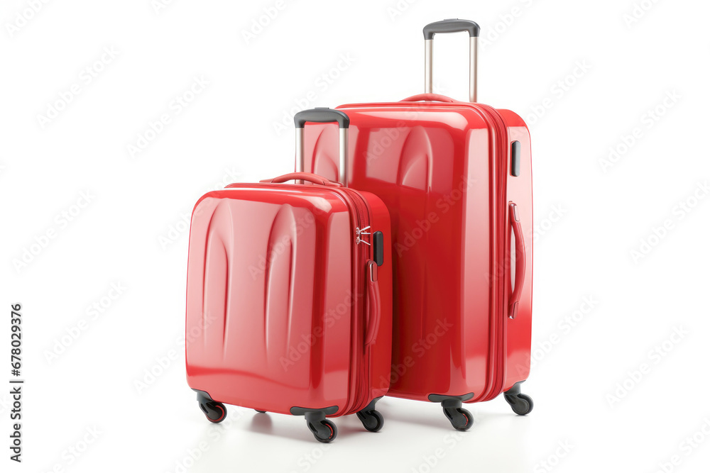 An isolated suitcases, ready to embark on a journey, symbolizing the excitement and anticipation of a holiday or business trip. An isolated suitcases, ready to embark on a journey, symbolizing the excitement and anticipation of a holiday or business trip.