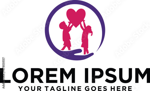 Kids care foundation logo design