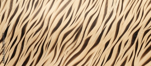Detailed and beautiful zebra animal skin leather pattern seamlessly repeated on a khaki background Copy space image Place for adding text or design