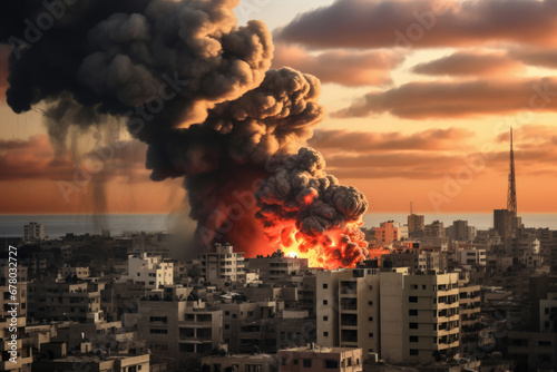 Israeli Palestinian conflict: Ruins in Gaza