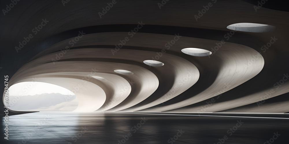 Obraz premium 3D Rendered Abstract Parametric Architecture