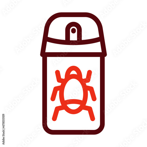 Bug Spray Thick Line Two Colors Icon Design