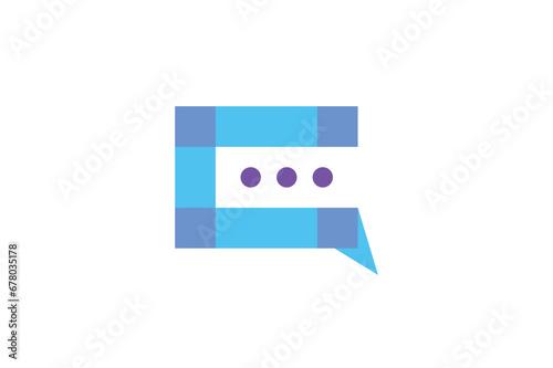 Letter C geometric Chat Logo