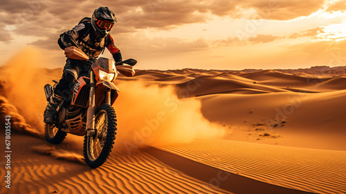 Arabian desert dune riding