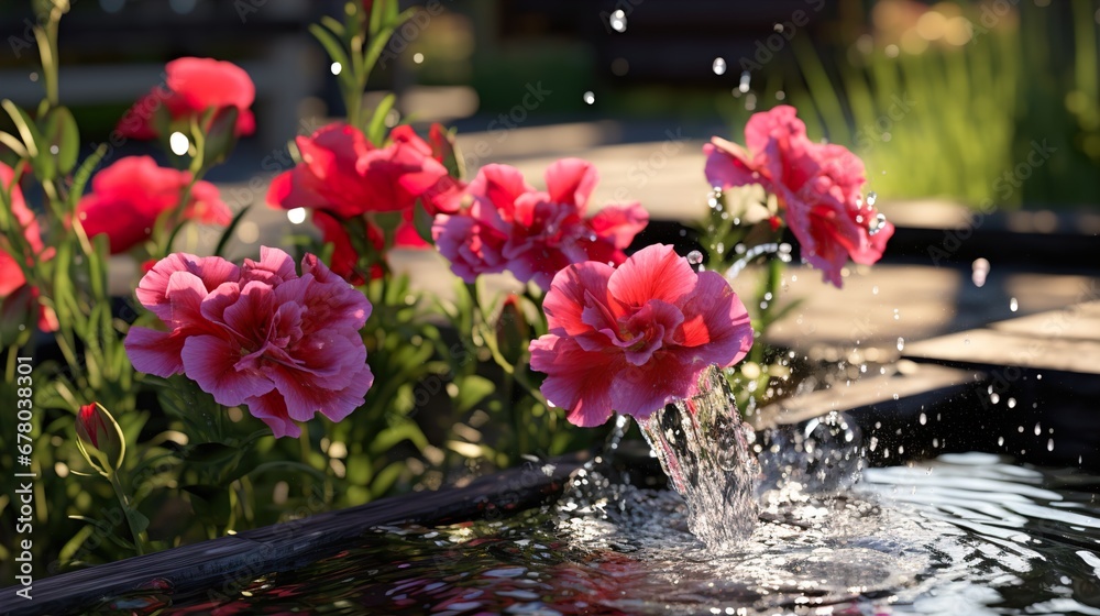 Whispering Waters: Garden Fountain Harmony AI Generative