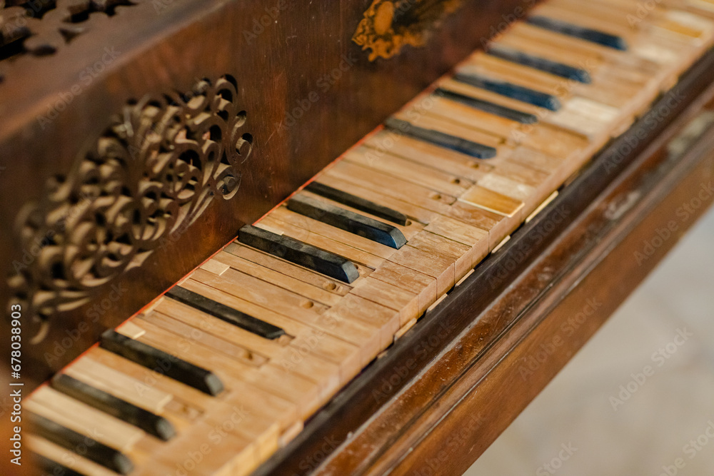old piano keys