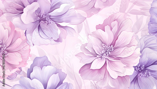 Abstract purple flower petals background. Watercolor illustration wallpaper. Background for decorations. 