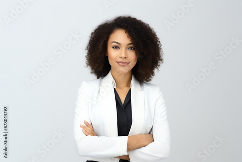 mixed raceyoung beautiful business woman portrait, AI generated