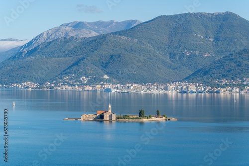 Various natural landscapes around the Bay of Kotor Montenegro
