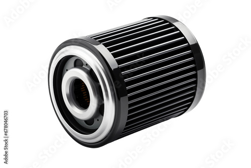 High-Performance Car Oil Filter Isolated on Transparent Background