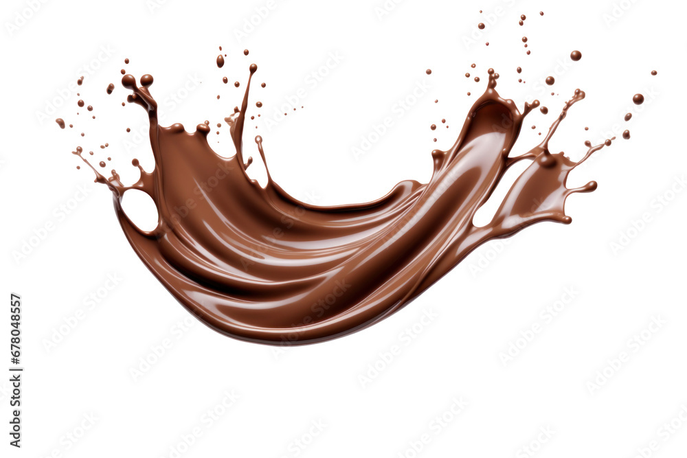 Chocolate splash isolated on transparent background. Chocolate splash isolated on transparent background.
