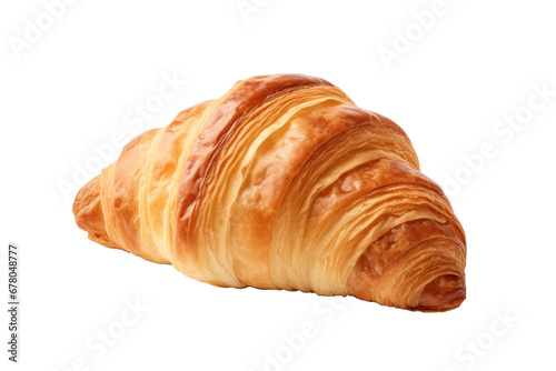 croissant isolated on transparent background.