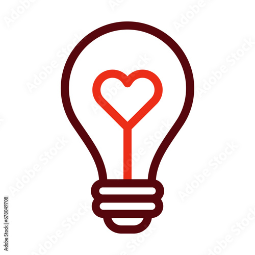 Passion Thick Line Two Colors Icon Design