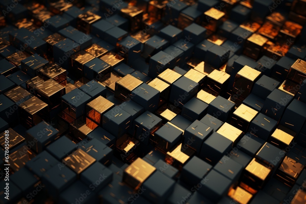 Golden Chaos. A Mesmerizing Background of Intricate Code Patterns in Rich Gold and Black Colors Golden Chaos. A Mesmerizing Background of Intricate Code Patterns in Rich Gold and Black Colors