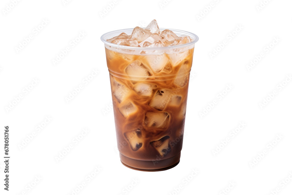 Iced coffee cup isolated on transparent background. Iced coffee cup isolated on transparent background.