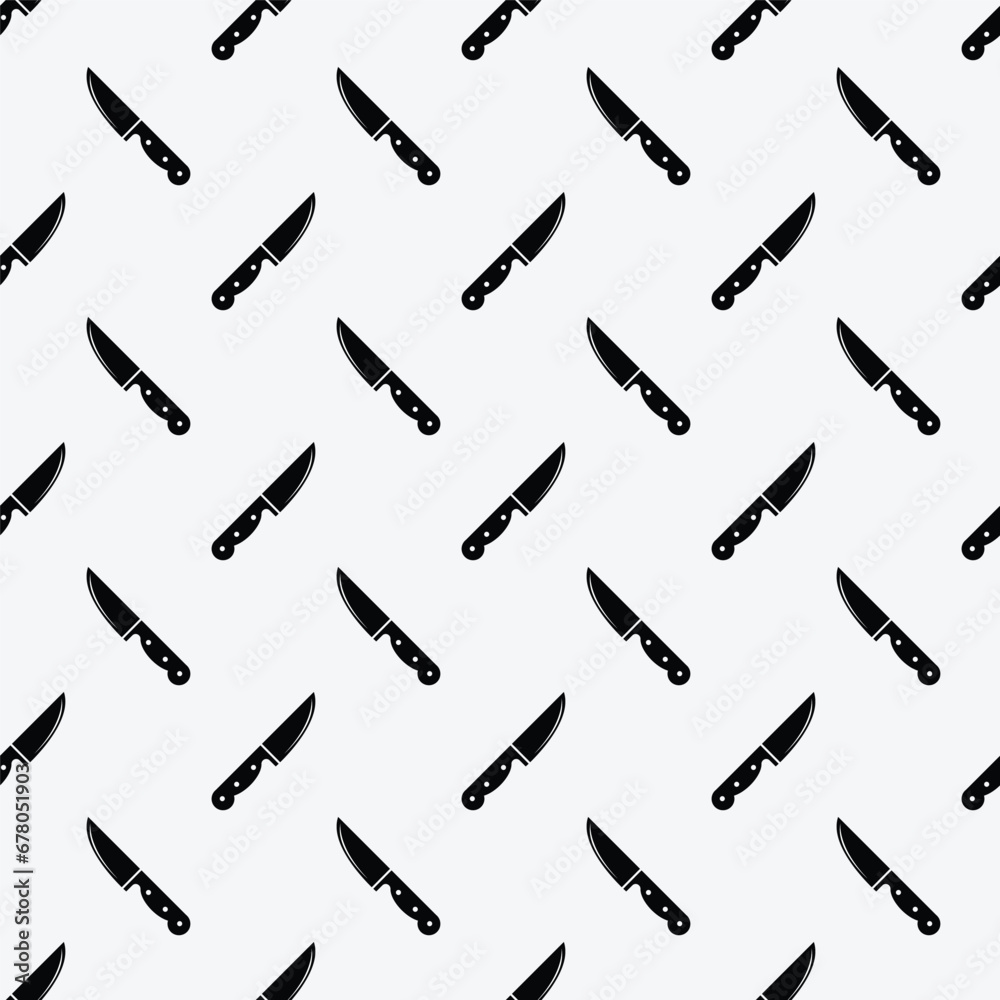 Knife seamless pattern vector