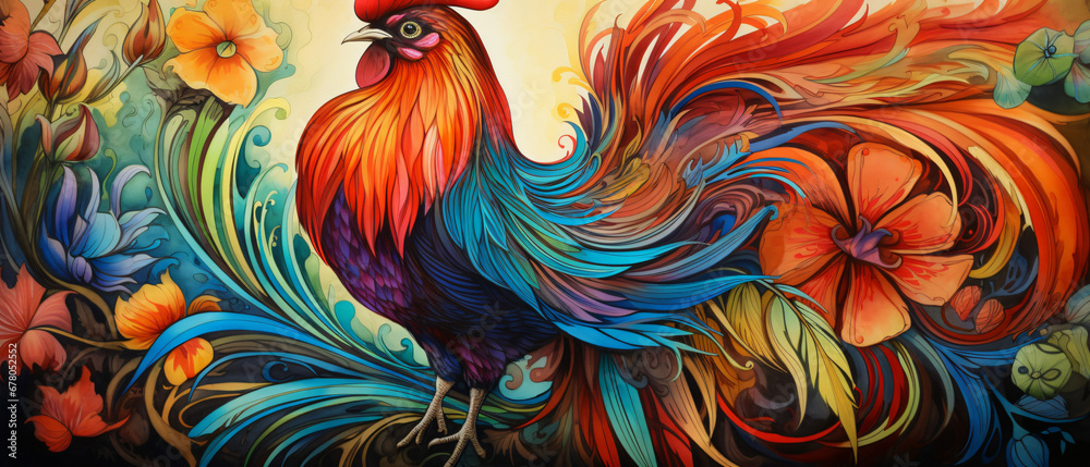 Beautiful Color Rooster