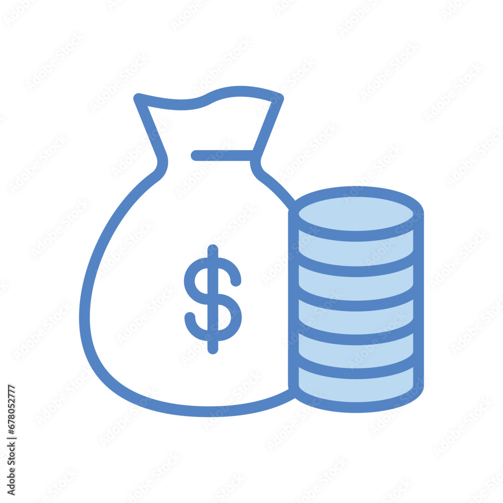 Money icon isolate white background vector stock illustration. Money icon isolate white background vector stock illustration.