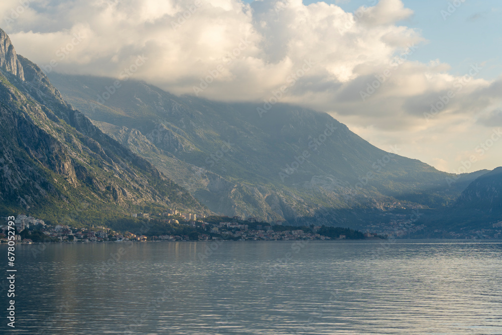 Various natural landscapes around the Bay of Kotor Montenegro