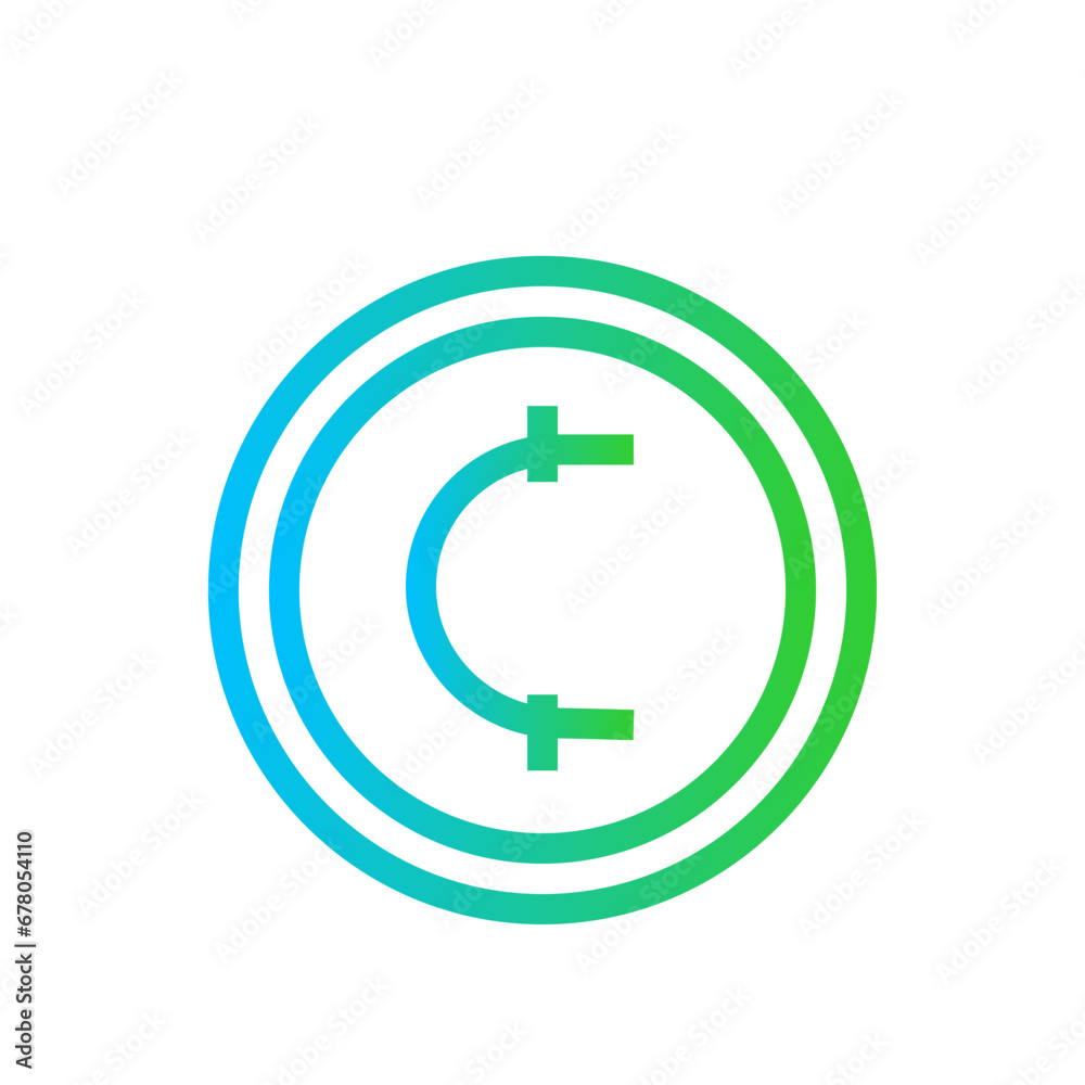 Currency finance icon with blue and green gradient outline style. currency, money, finance, business, exchange, payment, cash. Vector Illustration Currency finance icon with blue and green gradient outline style. currency, money, finance, business, exchange, payment, cash. Vector Illustration