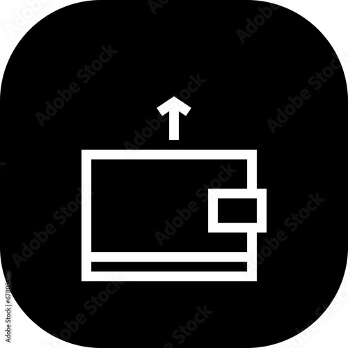 Expense finance icon with black filled line outline style. business, finance, money, calculator, budget, payment, financial. Vector Illustration