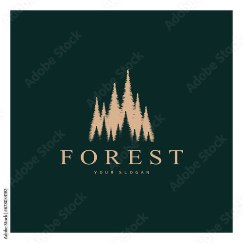 simple pine or fir tree logo,evergreen.for pine forest,adventurers,camping,nature,badges and business.vector