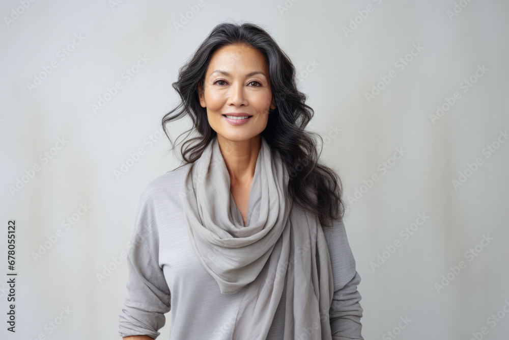 Portrait of a beautiful middle aged Asian woman Portrait of a beautiful middle aged Asian woman