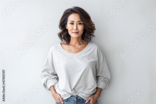 Portrait of a beautiful middle aged Asian woman