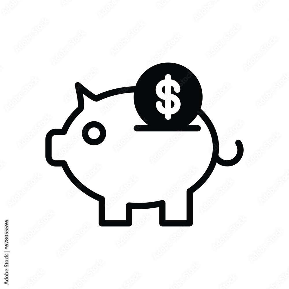 Obraz premium Deposit icon isolate white background vector stock illustration.