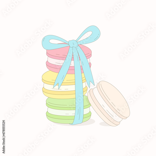 sweet macaron stack