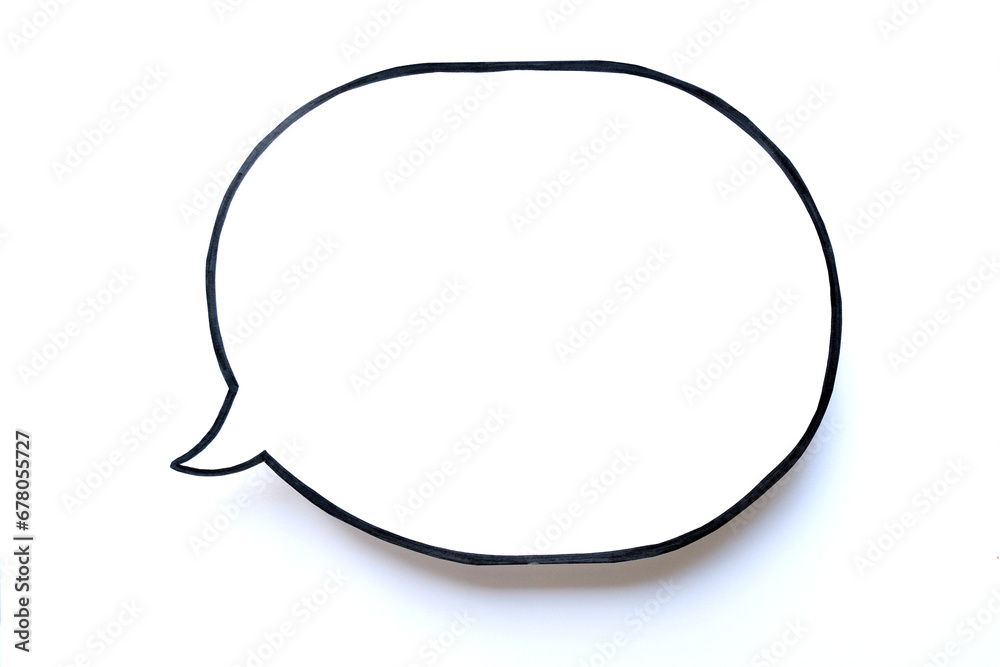 Speech bubble on a white background. Comic cloud with a place for text Speech bubble on a white background. Comic cloud with a place for text
