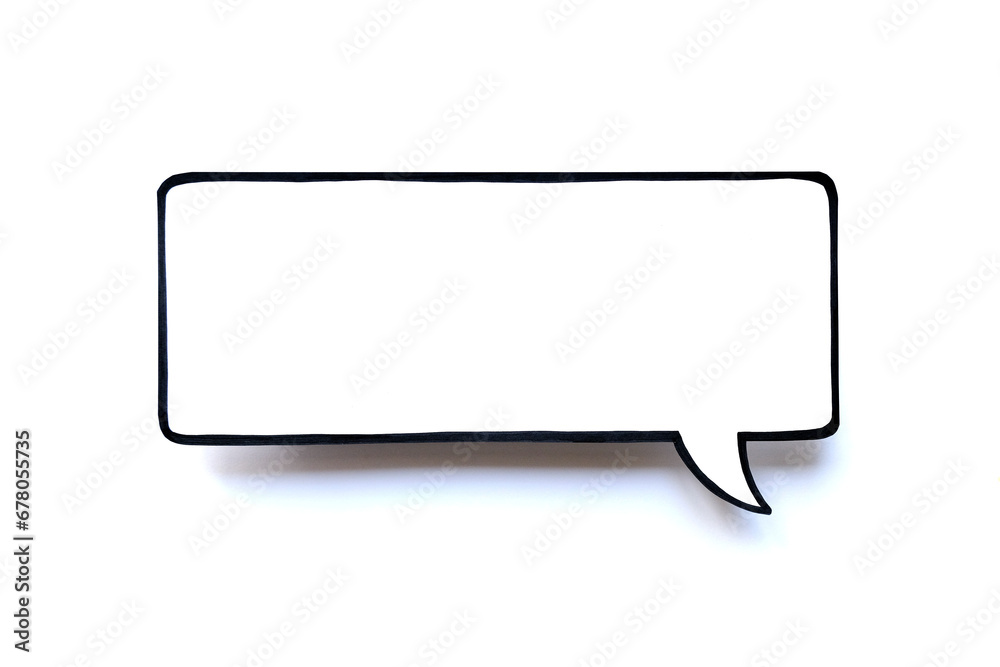Speech bubble on a white background. Comic cloud with a place for text Speech bubble on a white background. Comic cloud with a place for text
