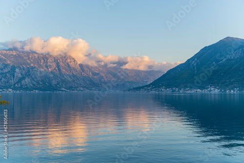 Various natural landscapes around the Bay of Kotor Montenegro