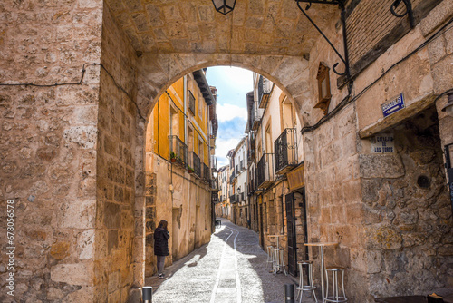 Paseo old town of Pastrana, Guadalajara, Spain, in the Los Toros alley