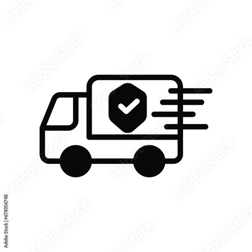 Delivery icon isolate white background vector stock illustration.