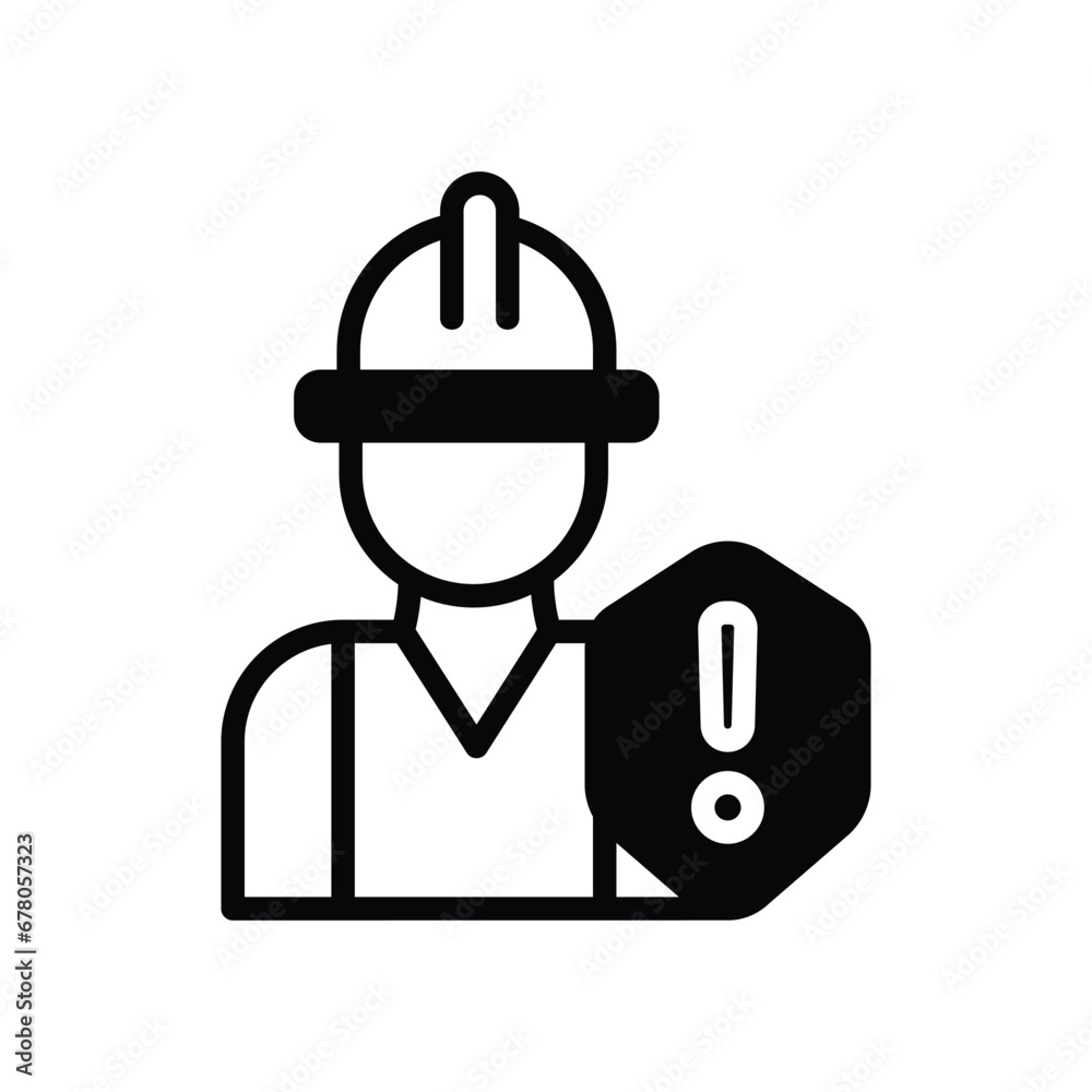 Construction Risk icon isolate white background vector stock illustration. Construction Risk icon isolate white background vector stock illustration.
