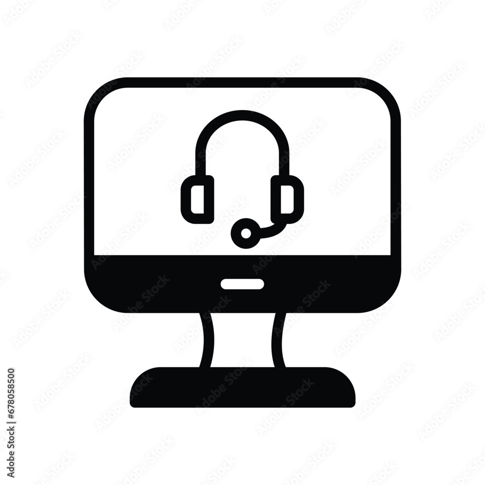 Online Support icon isolate white background vector stock illustration. Online Support icon isolate white background vector stock illustration.