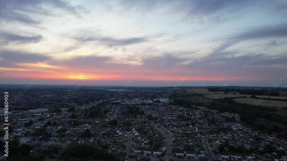 Gorgeous High Angle Sunset Clouds over England Gorgeous High Angle Sunset Clouds over England
