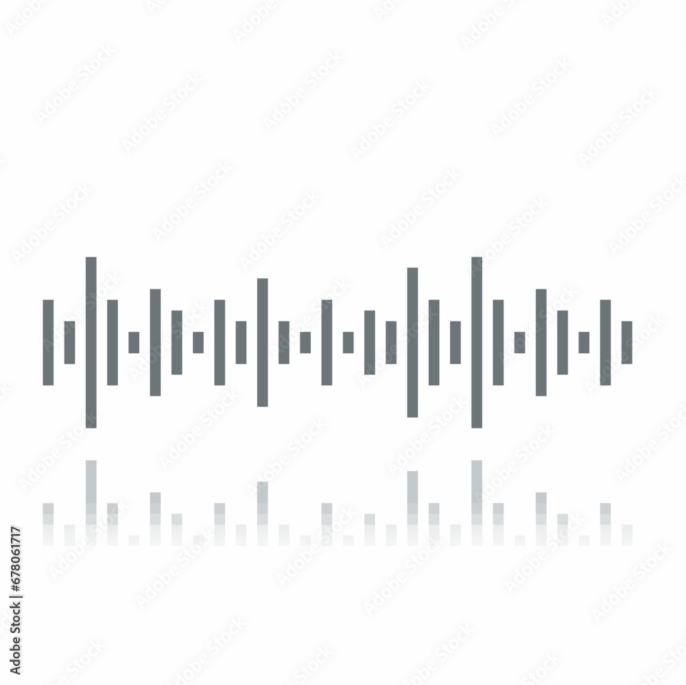 Monochrome Gray Simple Pixel Line Visualizer with Reflection Monochrome Gray Simple Pixel Line Visualizer with Reflection