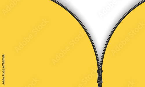 Open zipper icon. Zipper Background.