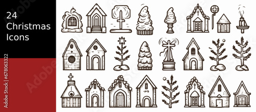 Icon set of Christmas Icons 