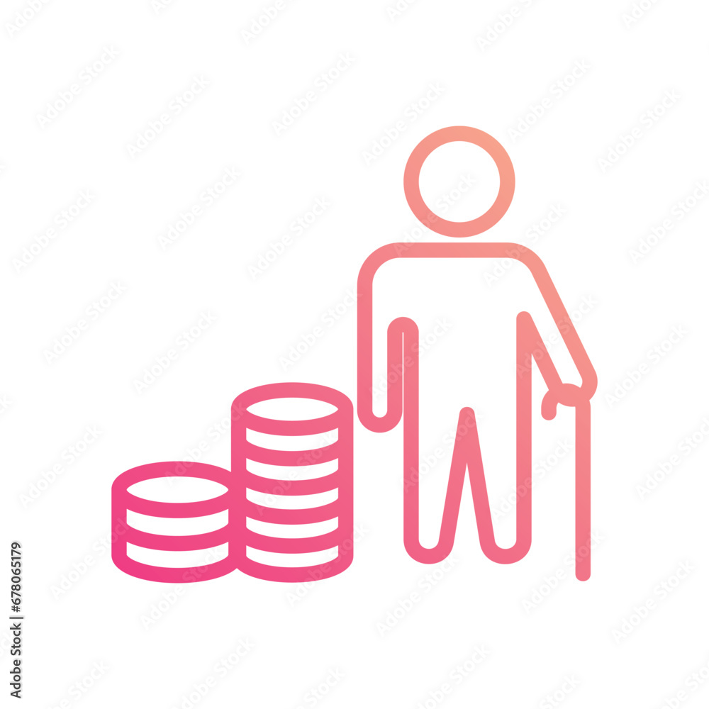 Retirement icon isolate white background vector stock illustration. Retirement icon isolate white background vector stock illustration.