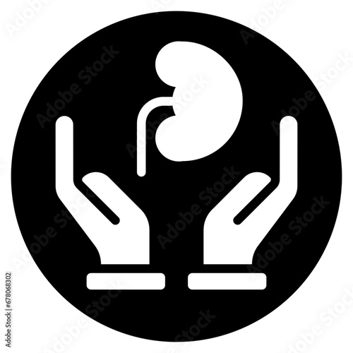 organ donation glyph icon
