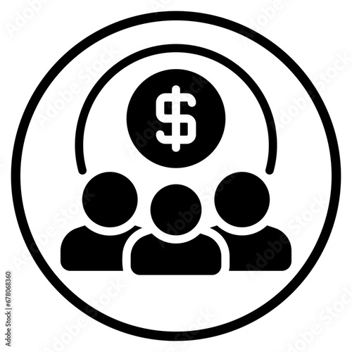 crowd glyph icon