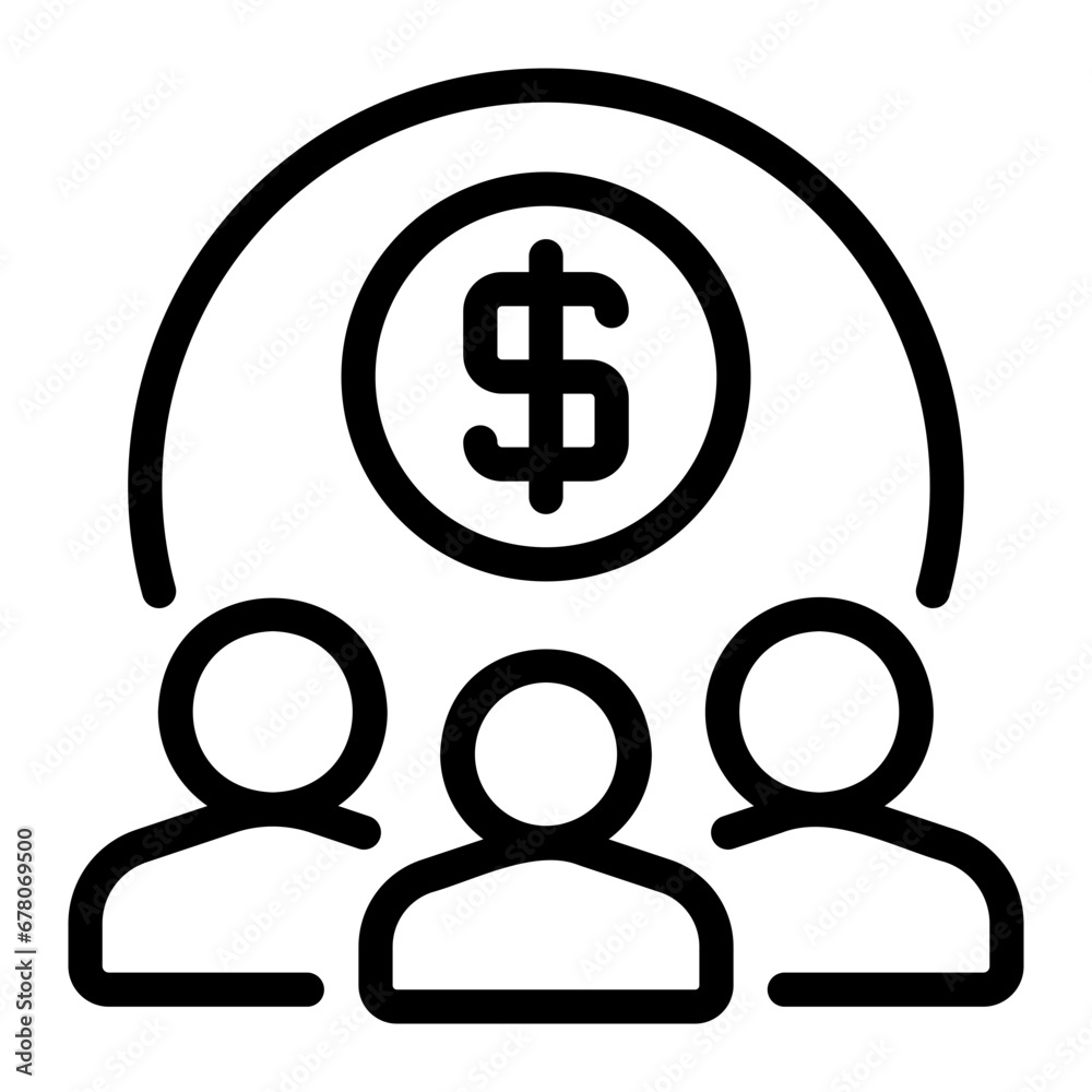 crowd line icon crowd line icon