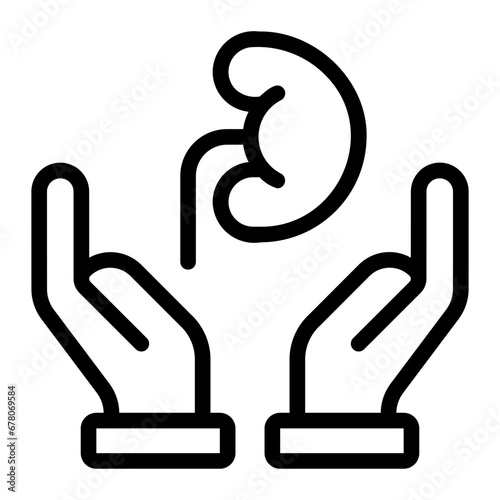 organ donation line icon