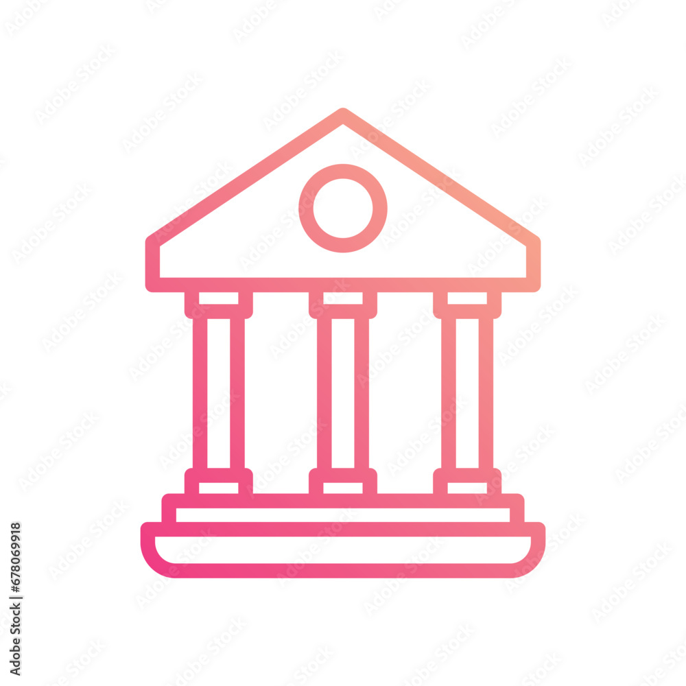 Court House icon isolate white background vector stock illustration. Court House icon isolate white background vector stock illustration.