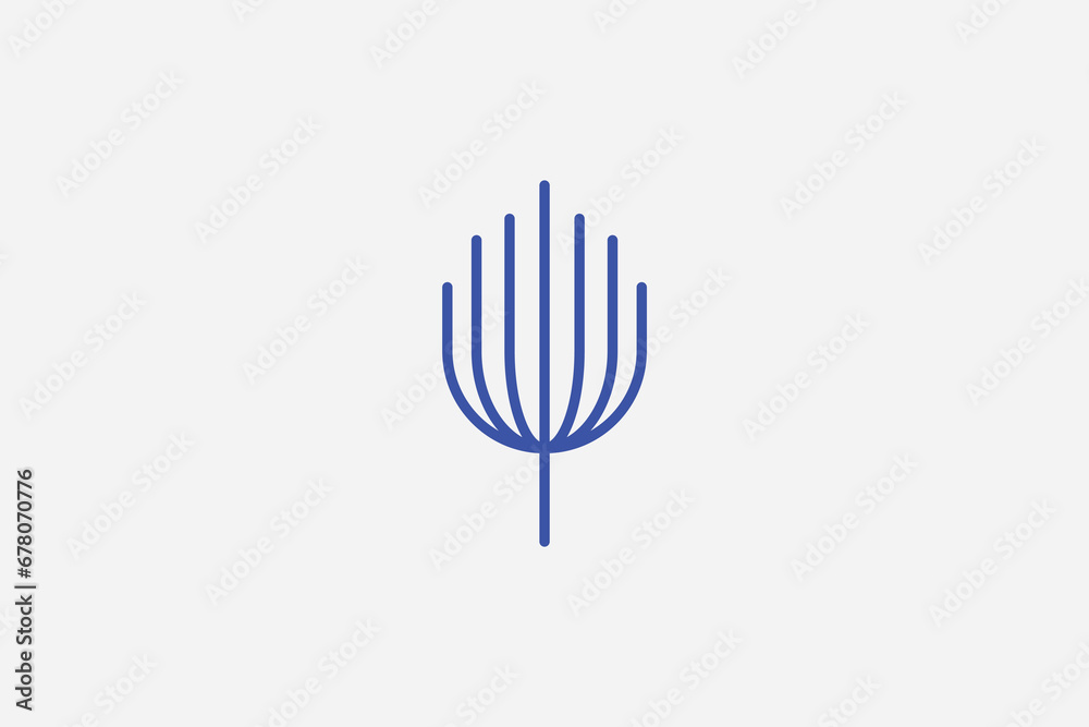 Abstract dandelion flower logo design illustration vector template Abstract dandelion flower logo design illustration vector template