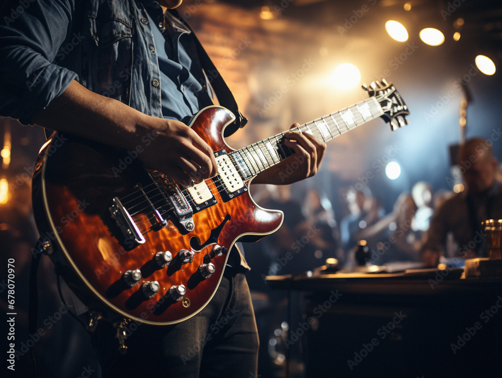 Fototapeta premium Concert Stage Performance Music Band in Action